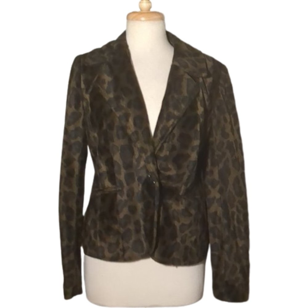 Inc Animal Print Blazer. M